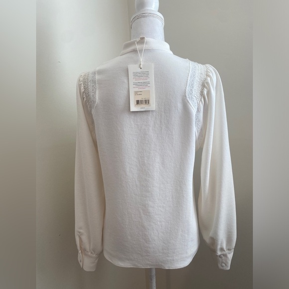 Sezane Jazz Blouse Long Sleeve in Ecru Size 4 NWT - Picture 9 of 11